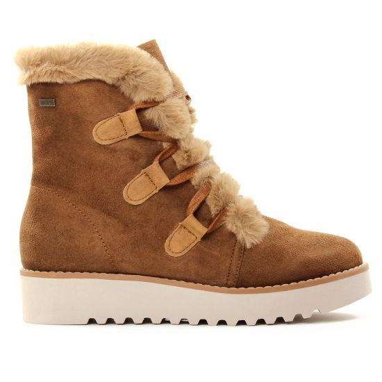 boots fourrées marron mode femme automne hiver - Photo Produit 2