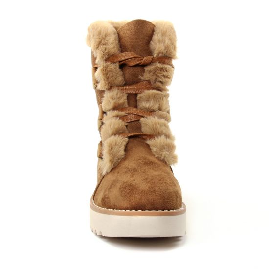 boots fourrées marron mode femme automne hiver - Photo Produit 6