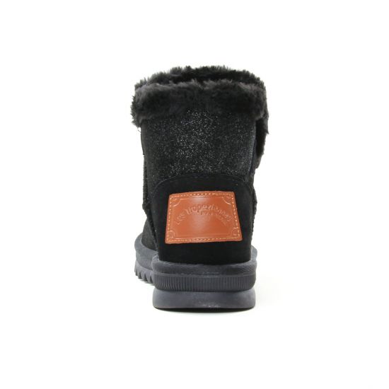 boots fourrées noir argent mode femme automne hiver - Photo Produit 7