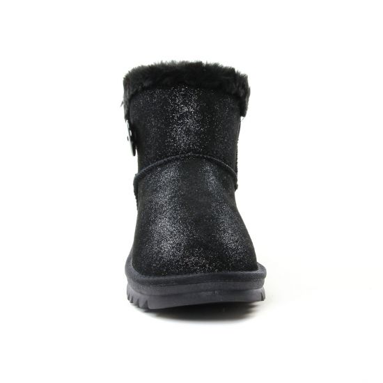 boots fourrées noir argent mode femme automne hiver - Photo Produit 6