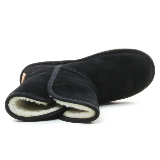 boots fourrées noir mode femme automne hiver - Photo Produit 4