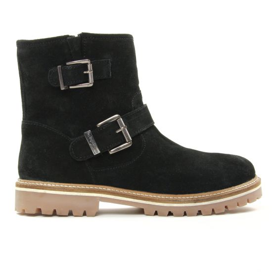 boots fourrées noir mode femme automne hiver - Photo Produit 2