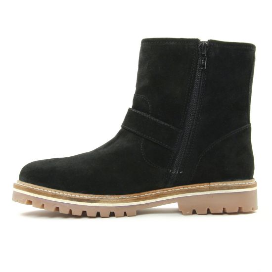 boots fourrées noir mode femme automne hiver - Photo Produit 3