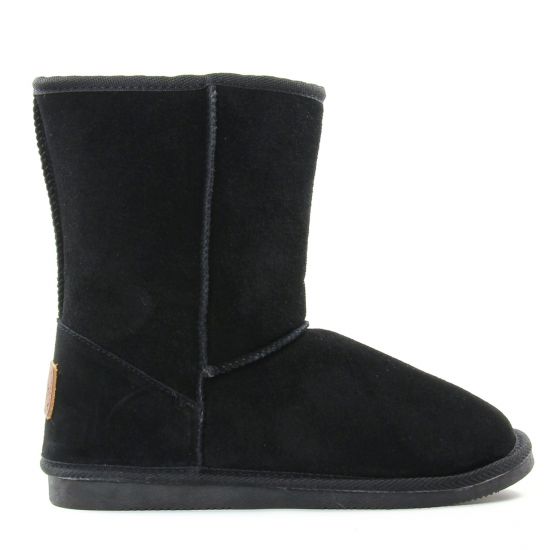 boots fourrées noir mode femme automne hiver - Photo Produit 2