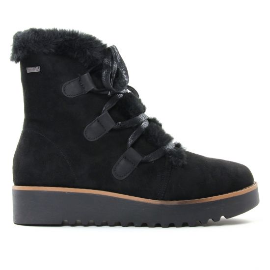 boots fourrées noir mode femme automne hiver - Photo Produit 2