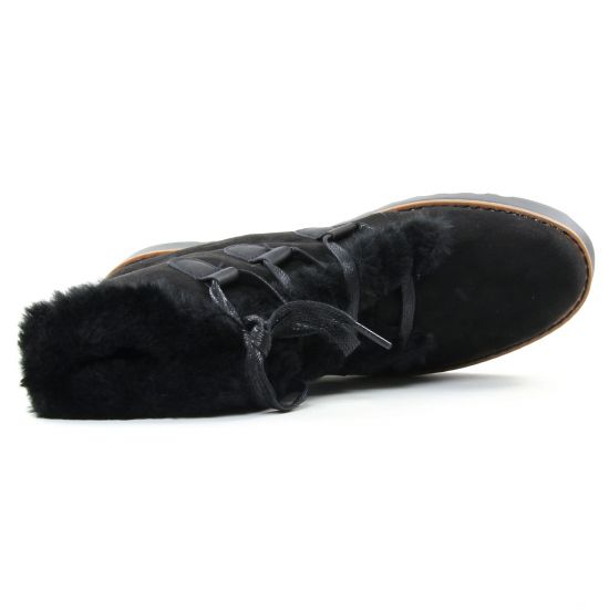 boots fourrées noir mode femme automne hiver - Photo Produit 4
