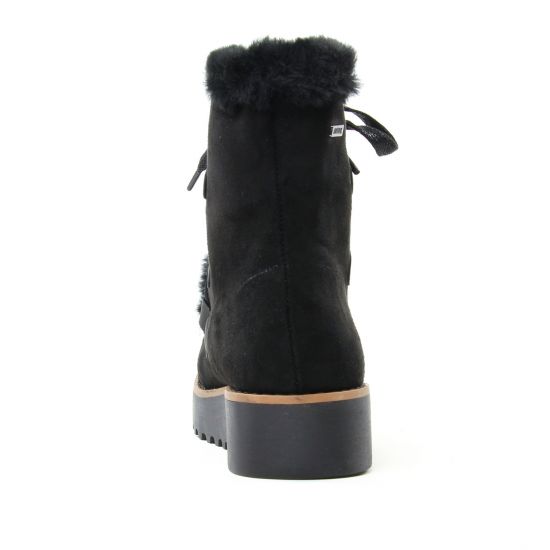 boots fourrées noir mode femme automne hiver - Photo Produit 7