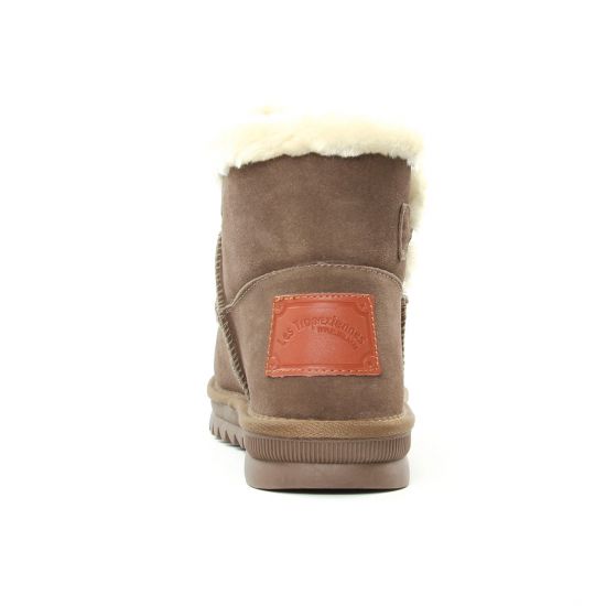 boots fourrées taupe mode femme automne hiver - Photo Produit 7