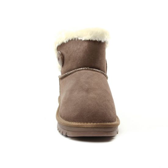 boots fourrées taupe mode femme automne hiver - Photo Produit 6