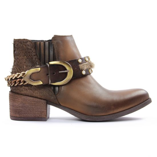 boots élastiquées Scarlatine marron portée