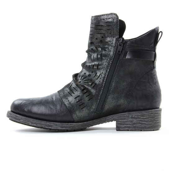 boots noir argent mode femme automne hiver - Photo Produit 3