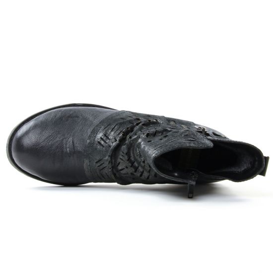 boots noir argent mode femme automne hiver - Photo Produit 4