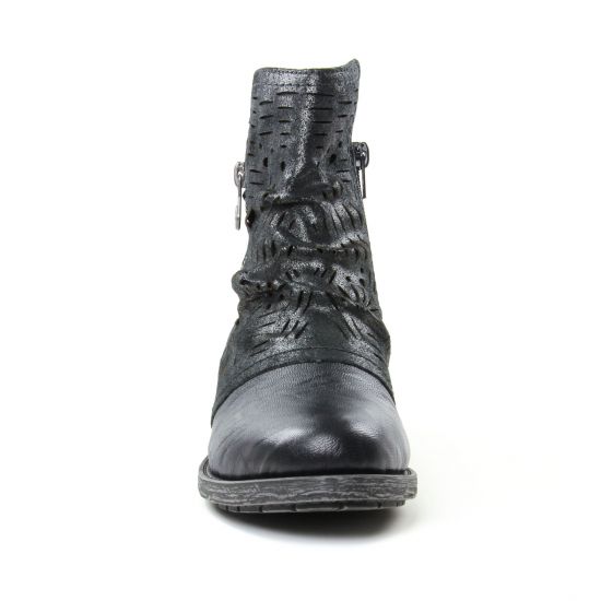 boots noir argent mode femme automne hiver - Photo Produit 6