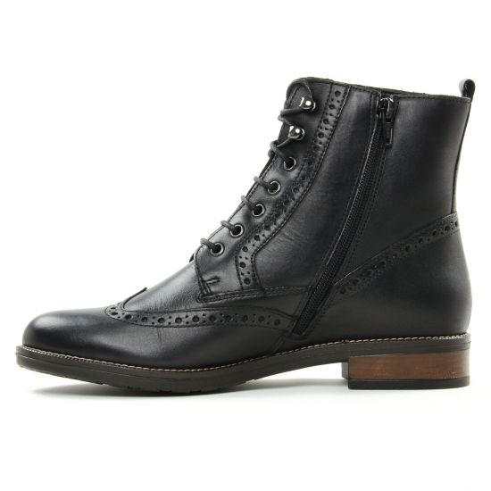 bottines à lacets noir mode femme automne hiver - Photo Produit 3