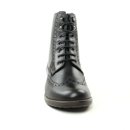 bottines à lacets noir mode femme automne hiver - Photo Produit 6