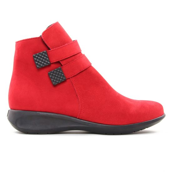 boots rouge mode femme automne hiver - Photo Produit 2