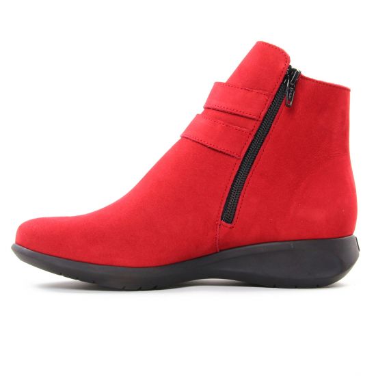 boots rouge mode femme automne hiver - Photo Produit 3