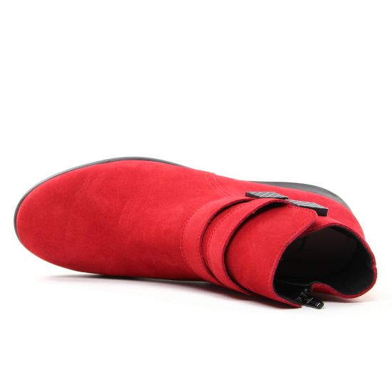 boots rouge mode femme automne hiver - Photo Produit 4