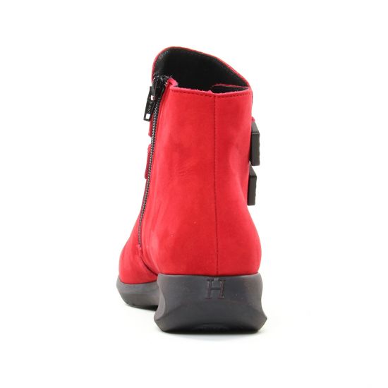 boots rouge mode femme automne hiver - Photo Produit 7