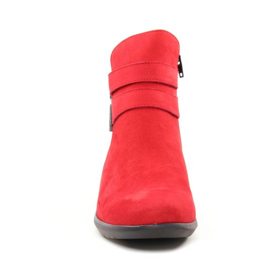 boots rouge mode femme automne hiver - Photo Produit 6