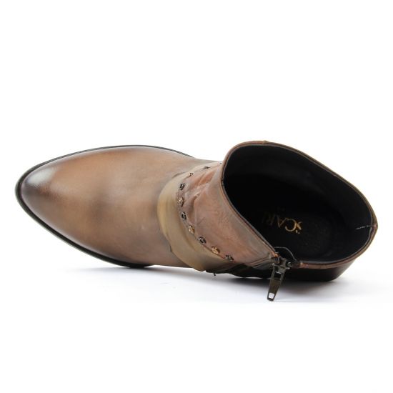 boots talon marron multi mode femme automne hiver - Photo Produit 4