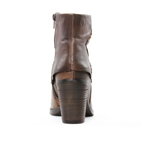 boots talon marron multi mode femme automne hiver - Photo Produit 7