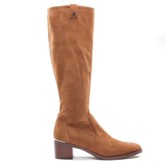 bottes stretch marron mode femme automne hiver - Photo Produit 2