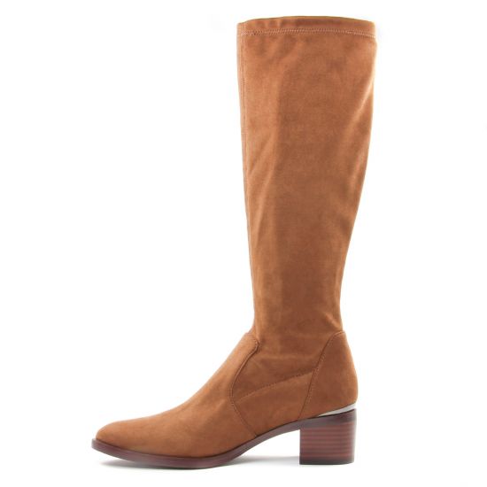 bottes stretch marron mode femme automne hiver - Photo Produit 3