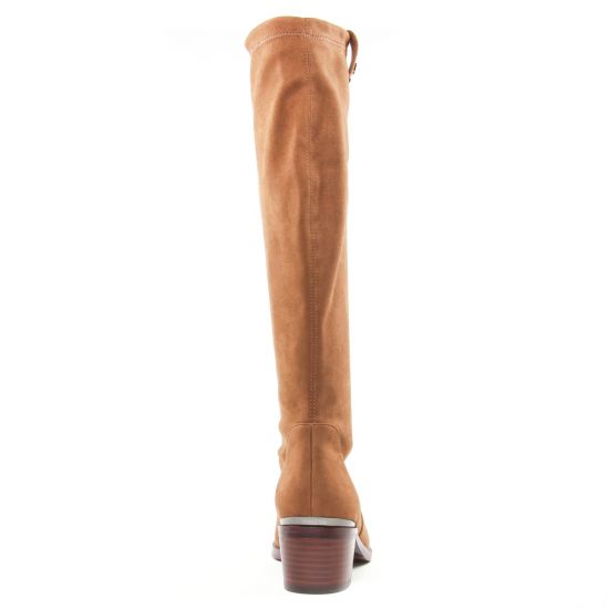 bottes stretch marron mode femme automne hiver - Photo Produit 7