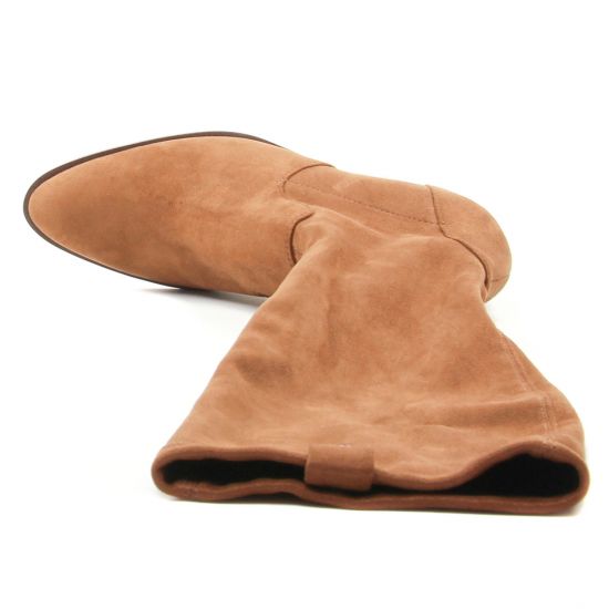 bottes stretch marron mode femme automne hiver - Photo Produit 4