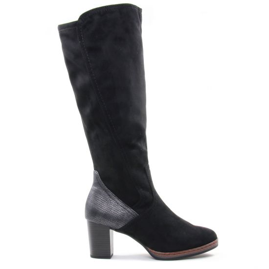 bottes stretch noir argent mode femme automne hiver - Photo Produit 2