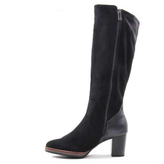 bottes stretch noir argent mode femme automne hiver - Photo Produit 3