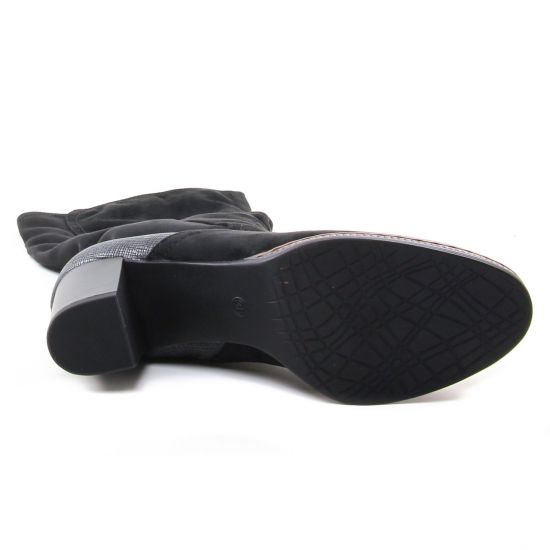 bottes stretch noir argent mode femme automne hiver - Photo Produit 5