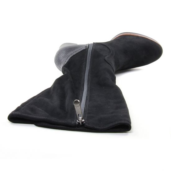 bottes stretch noir argent mode femme automne hiver - Photo Produit 4