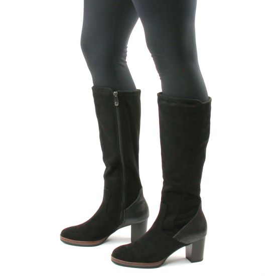 bottes stretch noir argent mode femme automne hiver - Photo Produit 8