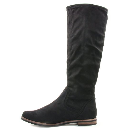 bottes stretch noir mode femme automne hiver - Photo Produit 3