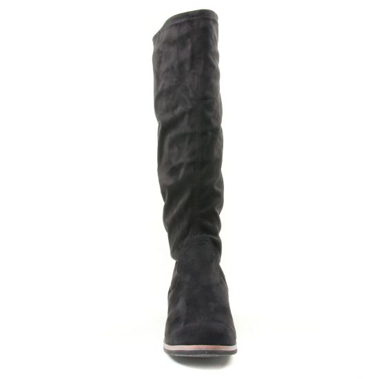 bottes stretch noir mode femme automne hiver - Photo Produit 6