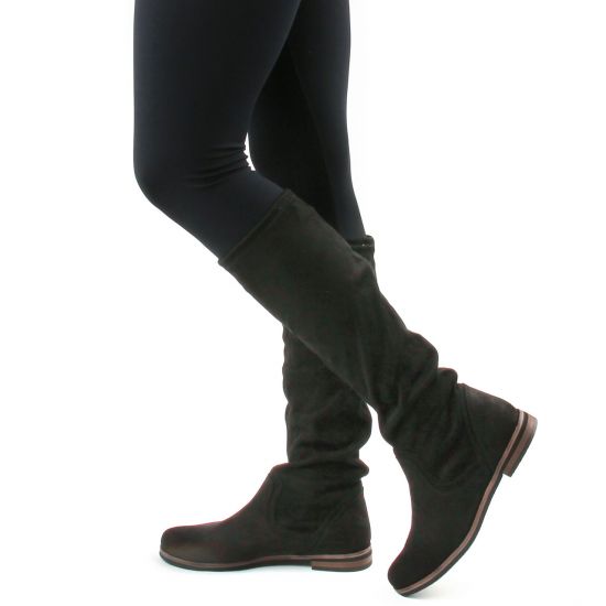bottes stretch noir mode femme automne hiver - Photo Produit 8