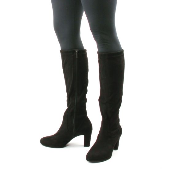 bottes stretch noir mode femme automne hiver - Photo Produit 8