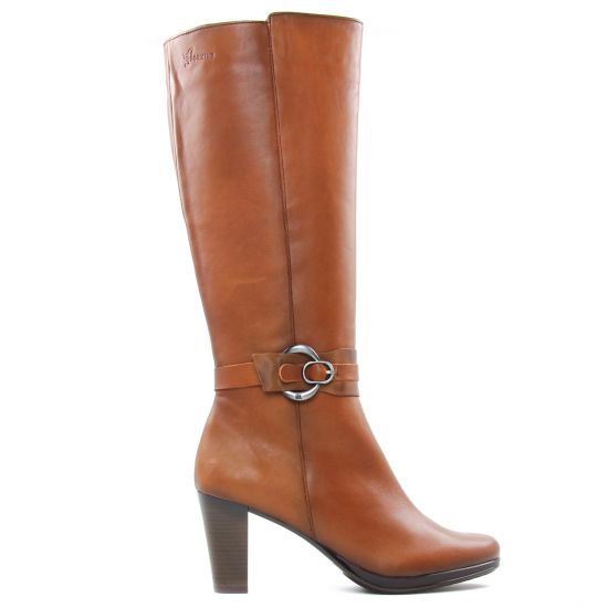 bottes talon marron mode femme automne hiver - Photo Produit 2