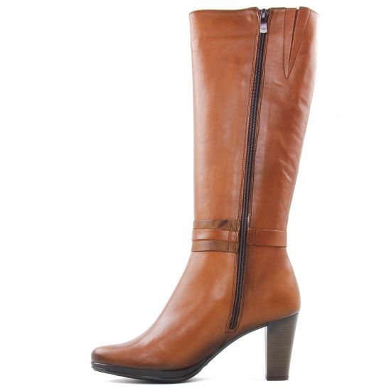 bottes talon marron mode femme automne hiver - Photo Produit 3
