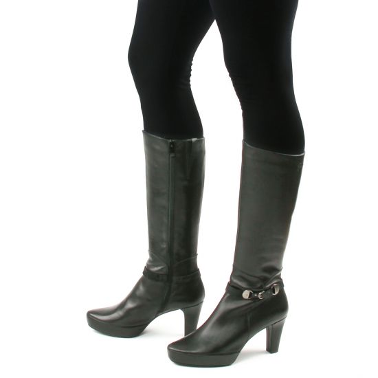 bottes talon noir mode femme automne hiver - Photo Produit 8