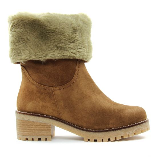 bottillons marron mode femme automne hiver - Photo Produit 2