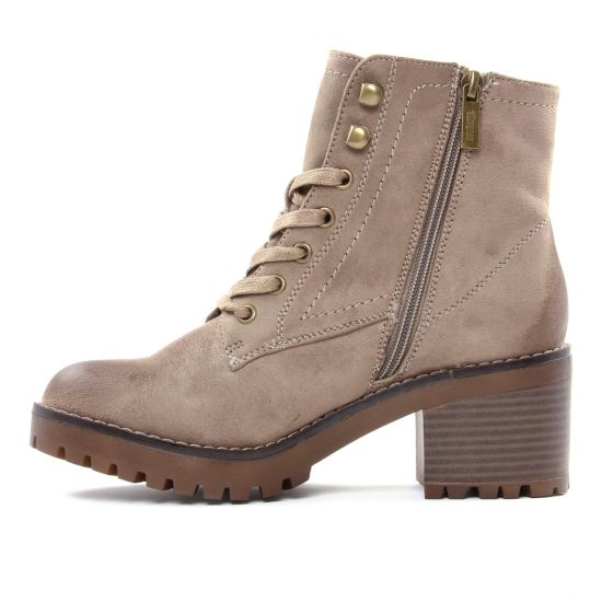 bottines à lacets beige mode femme automne hiver - Photo Produit 3