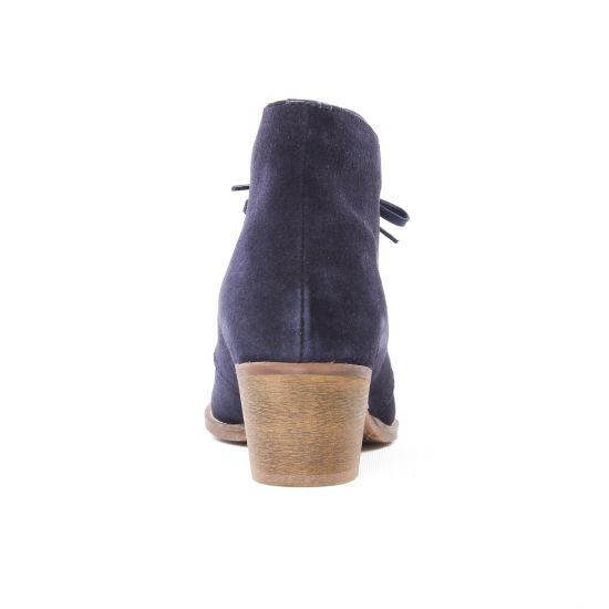 bottines à lacets bleu marine mode femme automne hiver - Photo Produit 7