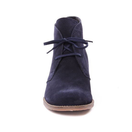 bottines à lacets bleu marine mode femme automne hiver - Photo Produit 6