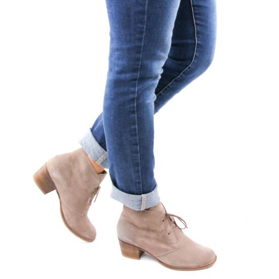 bottines à lacets bleu marine mode femme automne hiver - Photo Produit 8