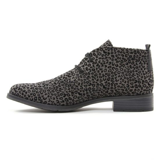 bottines à lacets gris léopard mode femme automne hiver - Photo Produit 3