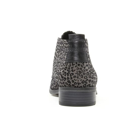 bottines à lacets gris léopard mode femme automne hiver - Photo Produit 7
