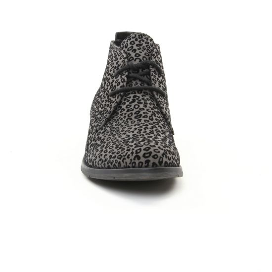 bottines à lacets gris léopard mode femme automne hiver - Photo Produit 6
